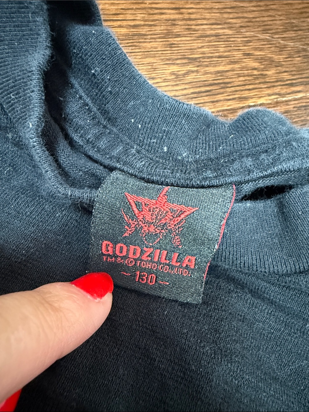 GODZILLA X FOLKART BLACK T-SHIRT 100#•% cotton - Picture 3 of 5